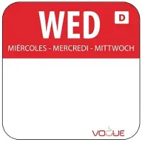 Vogue Oplosbare voedsel stickers woensdag/rood Vogue, rol 1000