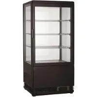 CombiSteel Koelvitrine Combisteel, 68L, Zwart, 43(B)x39(D)x88,5(H)cm, 230V/180W