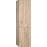 Sapho Zoja kolomkast met wasmand 50x184cm eiken platina