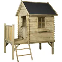 Swingking Speelhuisje Camilla met glijbaan - blauw - 177x184x210