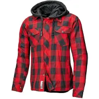 Held Lumberjack II motortextiljas, zwart/rood, maat 6XL