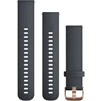 Garmin Siliconen Bandje Blauw/Roségoud 20mm