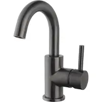 Bally Caral Opbouw Laag Wastafelkraan 1 Greeps Draaibaar Uitloop Met Waste Gunmetal