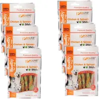 Boxby Proline Chicken/Spinach Sticks 100 g - Hondensnacks - 6 x Kip&Spinazie
