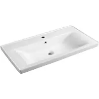 Sapho Sava keramische wastafel 90x46cm met kraangat wit
