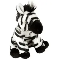 Wild republic knuffel zebra junior 20 cm pluche zwart/wit