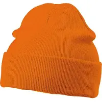 Myrtle beach - Unisex Gebreide Muts (Donkeroranje)