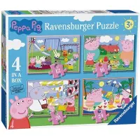 Ravensburger Peppa Pig 4in1box puzzel - 12+16+20+24 stukjes - kinderpuzzel