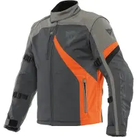 Dainese Ranch Tex Jas Ebony Houtskool Grijs Vlam Oranje Maat 48