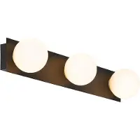 QAZQA Moderne wandlamp zwart 48 cm IP44 3-lichts - Cederic