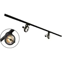 LumenXL 1-fase railsysteem set van 1,5 meter met Skaly spots, zwart