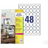 Avery-Zweckform folie-etiketten, weerbestendig, voor binnen- en buitengebruik, 30 x 30 mm