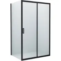 Diamond Line Douchecabine Vito Rechthoek Schuifdeur 120x90x200cm Antikalk Helder Glas Mat Zwart Profiel 6mm Veiligheidsglas Easy Clean