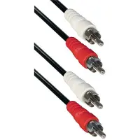 Wentronic Tulp stereo audio kabel - zwart - 15 meter