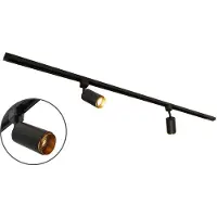 LumenXL Modern 1-fase railsysteem van 1,5 meter met Jade spots - plafond rail
