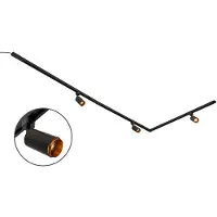 LumenXL Modern 1-fase railsysteem van 3 meter met Jade spots - plafond rail