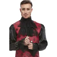 Smiffys Jabot en machetten set zwart