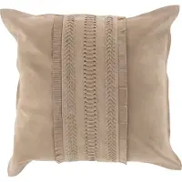 Dulaire Sierkussen Beige Kunstleer Bohemian 45x45 cm - incl. vulling