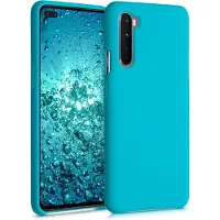 Kwmobile telefoonhoesje geschikt voor OnePlus Nord - Hoesje met siliconen coating - Smartphone case in ijsblauw