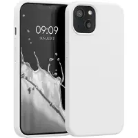 Kwmobile telefoonhoesje geschikt voor Apple iPhone 13 - Hoesje met siliconen coating - Smartphone case in wit