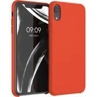 Kwmobile telefoonhoesje geschikt voor Apple iPhone XR - Hoesje met siliconen coating - Smartphone case in tomaatrood