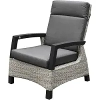 AVH-Collectie Dallas lounge tuinstoel verstelbaar grijs