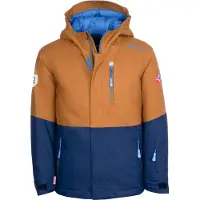 TROLLKIDS Winterjas voor kinderen, Kids Hallingdal Jacket, outdoor, oranje/blauw (226-805)