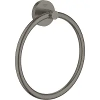 GROHE Essentials Handdoekring Hard Graphite Geborsteld
