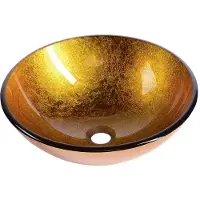 Sapho Mendoza glazen waskom 42cm goud