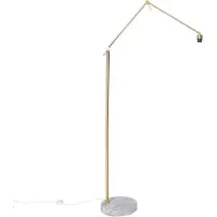 QAZQA Moderne vloerlamp goud verstelbaar - Editor