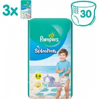 Pampers 3x Splashers Zwemluiers Maat 5-6 (14 Kg+) 10 Stuks