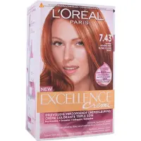 L'Oréal 1+1 gratis: Excellence Crème Permanente Crèmekleuring 7.43 Koper Goudblond