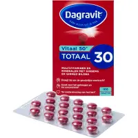 Dagravit Totaal 30 Vitaal 50+ Multivitaminen voordeelverpakking - Vitamine B1, B2, B3, B5, B6, B12 en koper dragen bij aan een goede energiehuishouding - 100 tabletten