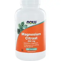 Now Magnesium citraat 200 mg 250 tabletten - Voedingssupplement
