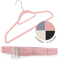 Blumtal - Kledinghangers - Velvet - Fluweel - Oud Roze - Set van 50