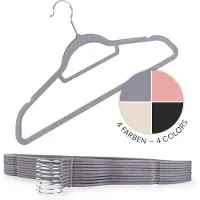 Blumtal - Kledinghangers - Velvet - Fluweel - Grijs - Set van 30