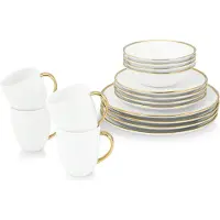 Vt wonen Serviesset vtwonen Raw White Gold (Set van 16)