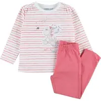 Noukie'S - Pyjama in katoen - Lola - Streep rose - 2jaar 92