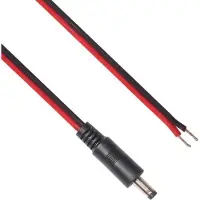 BKL DC plug (m) 4,0 x 1,7mm stroomkabel met open einde - max. 3A / zwart/rood - 2 meter