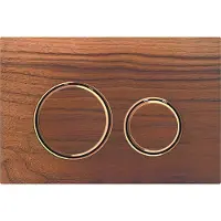 Geberit Bedieningsplaat sigma 50 round voor 2-toets spoeling rose goud /amerikaans noten
