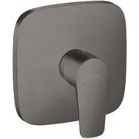 Hansgrohe Talis E ééngreeps douchemengkraan afbouwdeel, Brushed Black Chrome