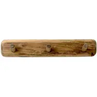 Furniteam Wandkapstok Leia 3 haken | hout bruin 53x10x12 cm wandkapstokken | NADUVI