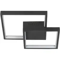 Highlight Plafondlamp Piazza Vierkant Zwart Klein