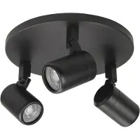 Highlight Spot Rain zwart 3-lichts rond