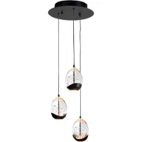 Highlight Hanglamp Clear Egg zwart 3-lichts