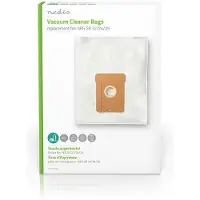 Nedis Stofzuigerzak - 4 Stuks - Synthetisch - Meest verkocht voor: AEG - Wit