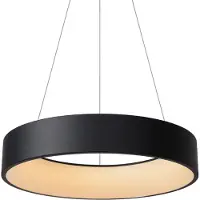 Lucide TALOWE LED - Hanglamp - Ø 60 cm - LED Dimb. - 1x39W 3000K - Zwart