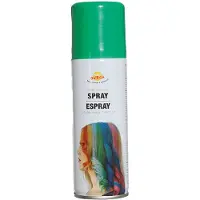Guirca Carnaval verkleed haar verf/spray - groen - spuitbus - 125 ml - Verkleedhaarkleuring