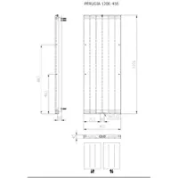 Plieger Handdoekradiator pargia 1806x456 mm pergamon
