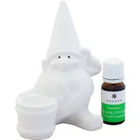 Emendo - sauna kabouter - uitgevoerd in wit met emmertje en flesje 10 ml Eukalyptus